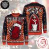 Metallica Signature Logo With Santa Hat Reindeer Pattern Black And Red Color 2024 Ugly Christmas Sweater