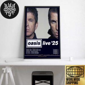 Oasis Live 25 In South America Tour Dates Artwork Home Decor Poster Canvas