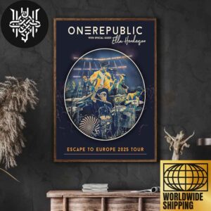 OneRepublic Escape To Europe 2025 Tour Artwork Home Decor Poster Canvas