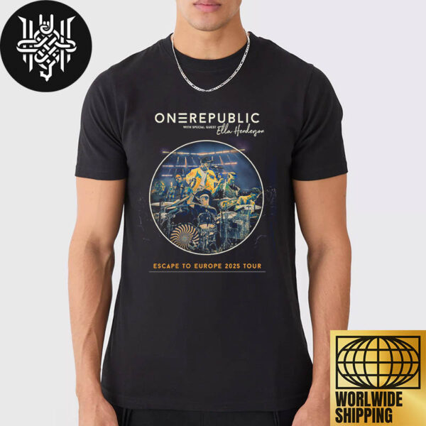 OneRepublic Escape To Europe 2025 Tour Artwork Unisex T-Shirt