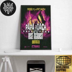 Papa Roach Rise Of The Roach USA Tour 2025 Artwork Home Decor Poster Canvas