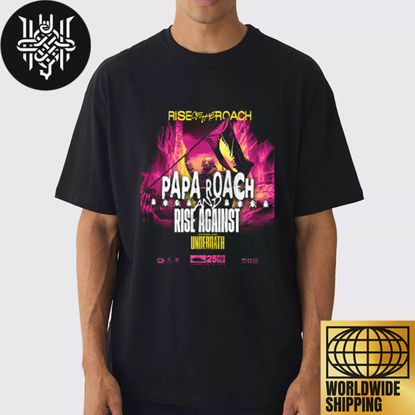 Papa Roach Rise Of The Roach USA Tour 2025 Artwork Unisex T-Shirt