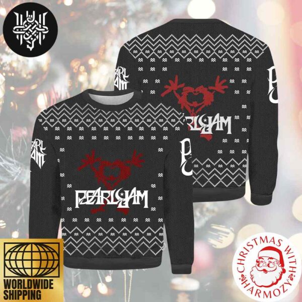 Pearl Jam Signature Logo For Xmas Gifts 2024 Ugly Christmas Sweater