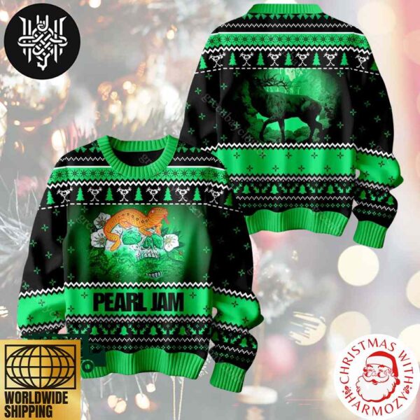 Pearl Jam State Of Love And Trust Green And Black Color Xmas Gifts 2024 Ugly Christmas Sweater