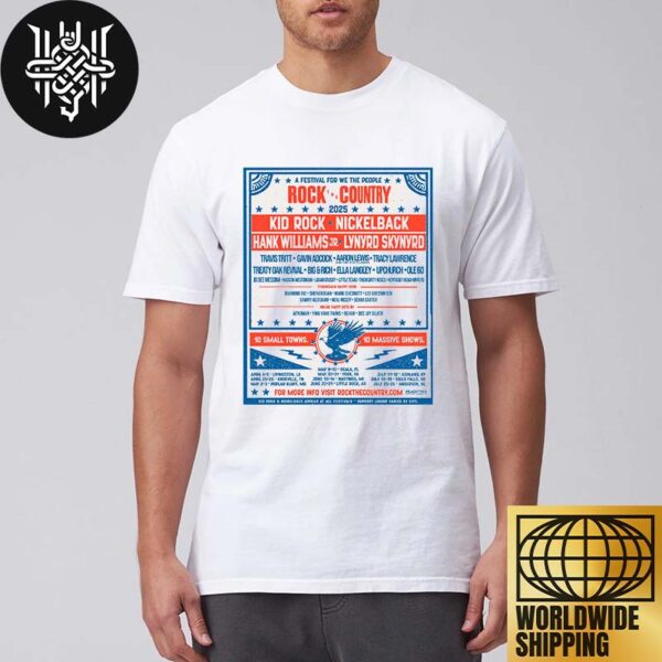 Rock The Country 2025 Lineup Artwork Unisex T-Shirt