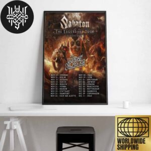 Sabaton The Legendary Tour Europe 2025 Tour Dates Home Decor Poster Canvas