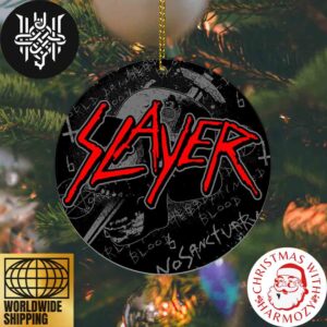 Slayer No Sanctuary Artwork Xmas Gifts 2024 Ceramic Ornament