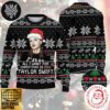 Taylor Swift 1989 Album Blue Color Xmas Gifts For Holiday 2024 Ugly Christmas Sweater