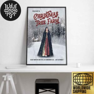 Taylor Swift In Christmas Tree Farm Artwork Home Decor Poster Canvas