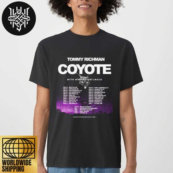 Tommy Richman The Coyote Tour Dates 2025 Unisex T-Shirt