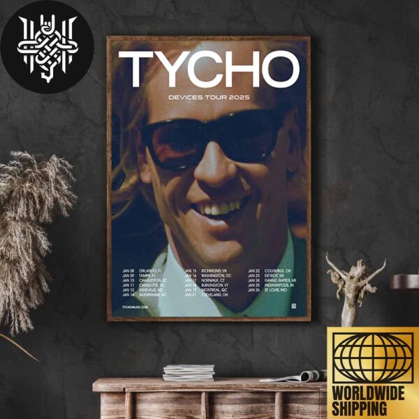 Tycho Devices Tour Dates 2025 Artwork Home Decor Poster Canvas