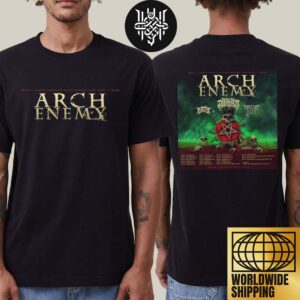 Arch Enemy North American Blood Dynasty Tour 2025 Tour Dates Two Sides Unisex T-Shirt