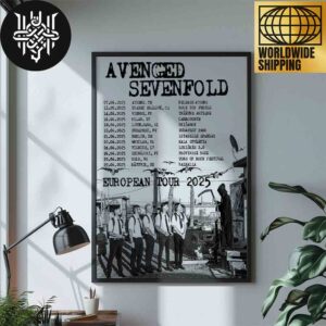 Avenged Sevenfold European Tour Dates 2025 Home Decor Poster Canvas