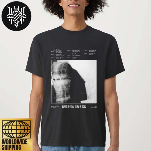 Beach House Live In 2025 Tour Dates Artwork Unisex T-Shirt