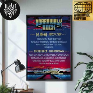 Boardwalk Rock Lineup At Ocean City MD On May 17-18 2025 Artwork Home Decor Poster Canvas