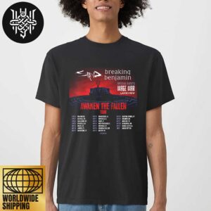 Breaking Benjamin And Staind Awaken The Fallen Tour Dates 2025 Artwork Unisex T-Shirt