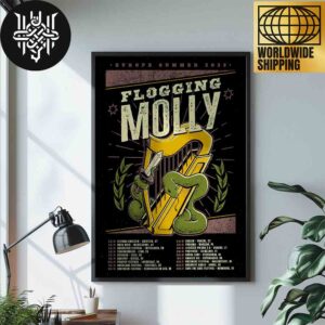 Flogging Molly Europe Summer Tour Dates 2025 Home Decor Poster Canvas