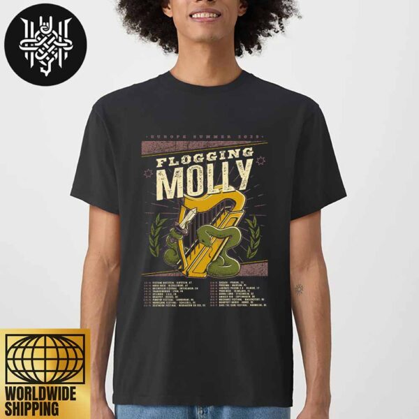 Flogging Molly Europe Summer Tour Dates 2025 Unisex T-Shirt