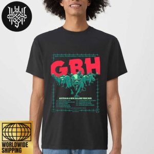 GBH Rock Band Australia And New Zealand Tour Dates 2025 Artwork Unisex T-Shirt