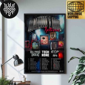 Hollywood And N9ne Returns In 2025 Tour Date Home Decor Poster Canvas