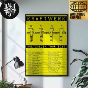 Kraftwerk Multimedia Tour Dates 2025 Home Decor Poster Canvas