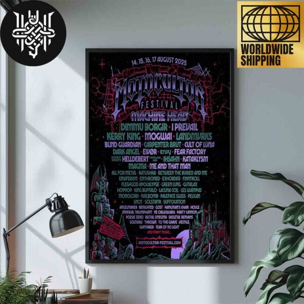 Motocultor Festival 2025 Lineup Artwork Home Decor Poster Canvas