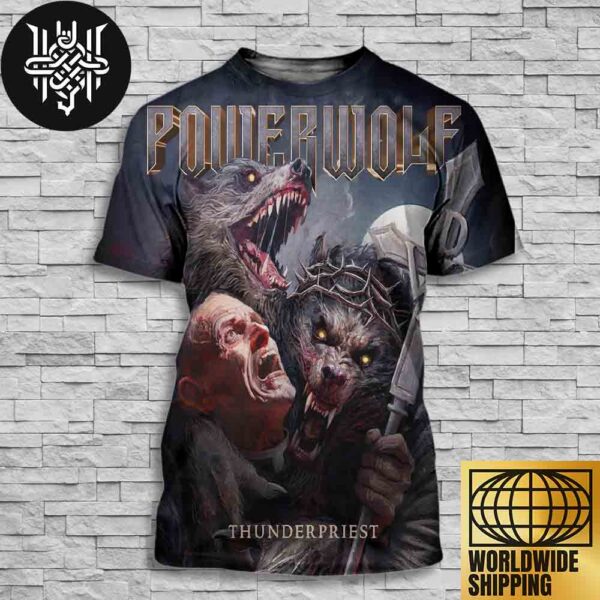 Powerwolf Thunderpriest Art Cover All Over Print Shirt