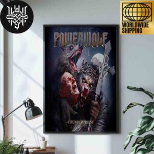 Powerwolf Thunderpriest Art Cover Home Decor Poster Canvas