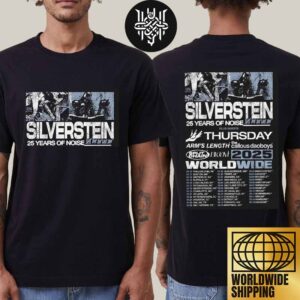 Silverstein 25 Years Of Noise Tour Dates 2025 Artwork Two Sides Unisex T-Shirt