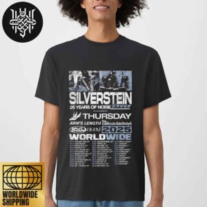 Silverstein 25 Years Of Noise Tour Dates 2025 Artwork Unisex T-Shirt