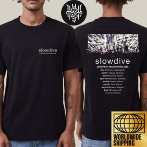 Slowdive Band Europe Tour Spring 2025 Tour Dates Artwork Unisex T-Shirt