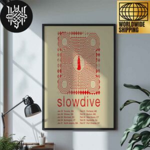 Slowdive North American Tour Dates 2025 Home Decor Poster Canvas