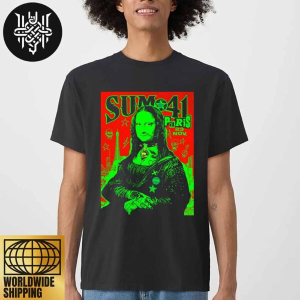 Sum 41 Concert At Paris La Défense Arena France On November 23 2024 Mona Lisa Tatto Artwork Unisex T-Shirt