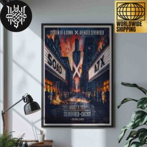 System Of A Down X Avenged Sevenfold Taking Over Chicago On August 31 2025 Artwork Home Decor Poster Canvas