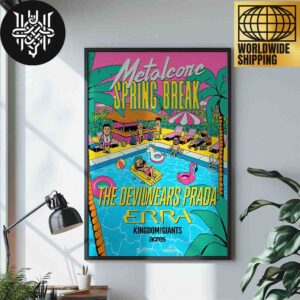 The Devil Wears Prada Band Metalcore Spring Break Tour 2025 Artwork Home Decor Poster Canvas