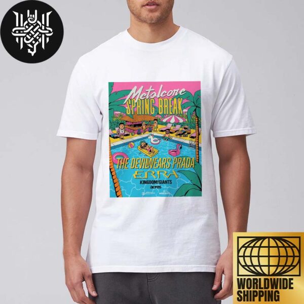 The Devil Wears Prada Band Metalcore Spring Break Tour 2025 Artwork Unisex T-Shirt