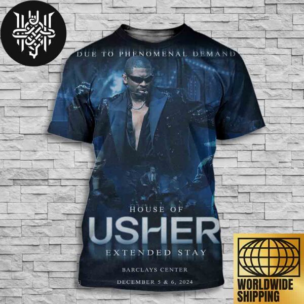 Usher The Past Present Future Tour At the Barclays Center In Brooklyn NY For Dec 05 And 06 2024 All Over Print Shirt