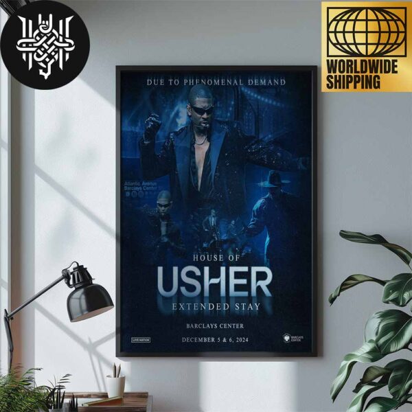 Usher The Past Present Future Tour At the Barclays Center In Brooklyn NY For Dec 05 And 06 2024 Home Decor Poster Canvas