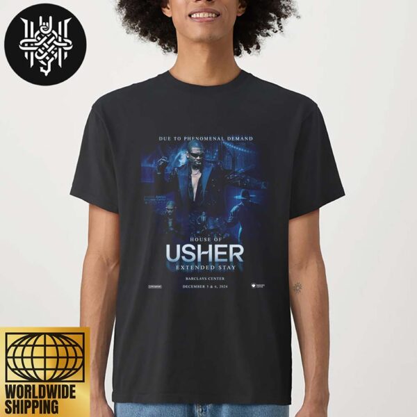 Usher The Past Present Future Tour At the Barclays Center In Brooklyn NY For Dec 05 And 06 2024 Unisex T-Shirt