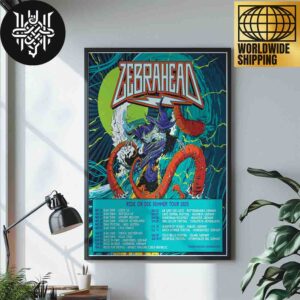 Zebrahead Ride Or Die Summer Tour Dates 2025 Artwork Home Decor Poster Canvas